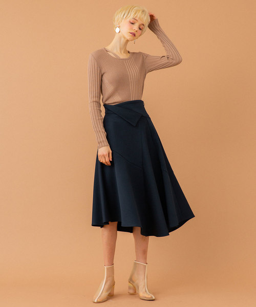 UNITED TOKYO（ユナイテッドトウキョウ）の「イレヘムフレアスカート（スカート・レディース・ブルー/ネイビー/オレンジ・1）」の15枚目の写真