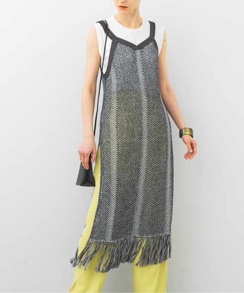 セール Studious ワンピース クロシェニット キャミソールワンピース ワンピース Studious ステュディオス のファッション