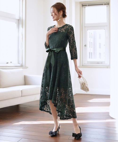 N21 ワンピース　ドレス　星　スター　レース　42 DRESS STAR ドレス 総レースワンピースドレス結婚式ワンピース