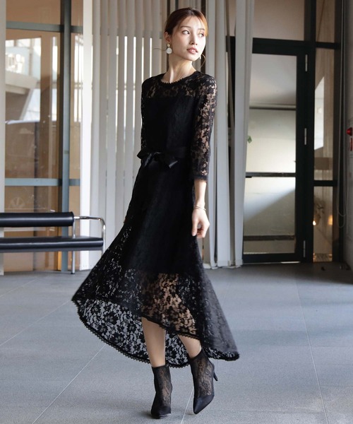 DRESS STAR(ドレス スター)の「総レースワンピースドレス結婚式ワンピースパーティードレス(ドレス・レディース・ブルー/ブラウン/ネイビー/グリーン/ブラック/ライトピンク/レッド/スモークピンク・L/M/S/XL/XXL/XXXL)」の9枚目の写真