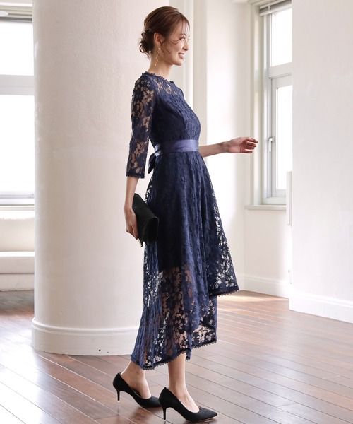 DRESS STAR(ドレス スター)の「総レースワンピースドレス結婚式ワンピースパーティードレス(ドレス・レディース・ブルー/ブラウン/ネイビー/グリーン/ブラック/ライトピンク/レッド/スモークピンク・L/M/S/XL/XXL/XXXL)」の10枚目の写真