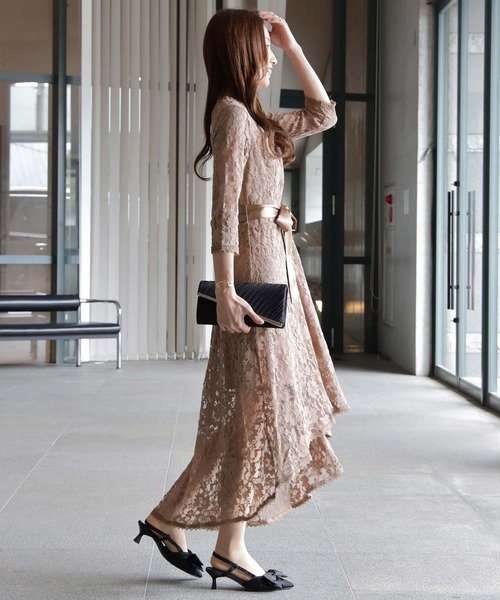 DRESS STAR(ドレス スター)の「総レースワンピースドレス結婚式ワンピースパーティードレス(ドレス・レディース・ブルー/ブラウン/ネイビー/グリーン/ブラック/ライトピンク/レッド/スモークピンク・L/M/S/XL/XXL/XXXL)」の17枚目の写真