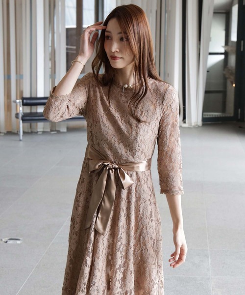 DRESS STAR(ドレス スター)の「総レースワンピースドレス結婚式ワンピースパーティードレス(ドレス・レディース・ブルー/ブラウン/ネイビー/グリーン/ブラック/ライトピンク/レッド/スモークピンク・L/M/S/XL/XXL/XXXL)」の18枚目の写真