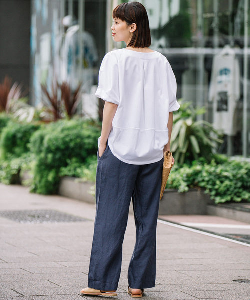 Munich（ミューニック）の「40sフレンチリネンイージーパンツ（その他パンツ・レディース・ブラック/ネイビー/ナチュラル/カーキ/ブラウン/ダークグレー/モカ・S/M/XS）」の16枚目の写真