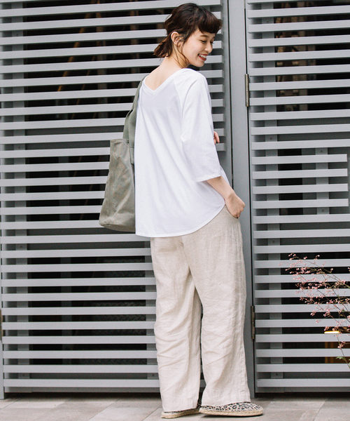 Munich（ミューニック）の「40sフレンチリネンイージーパンツ（その他パンツ・レディース・ブラック/ネイビー/ナチュラル/カーキ/ブラウン/ダークグレー/モカ・S/M/XS）」の11枚目の写真