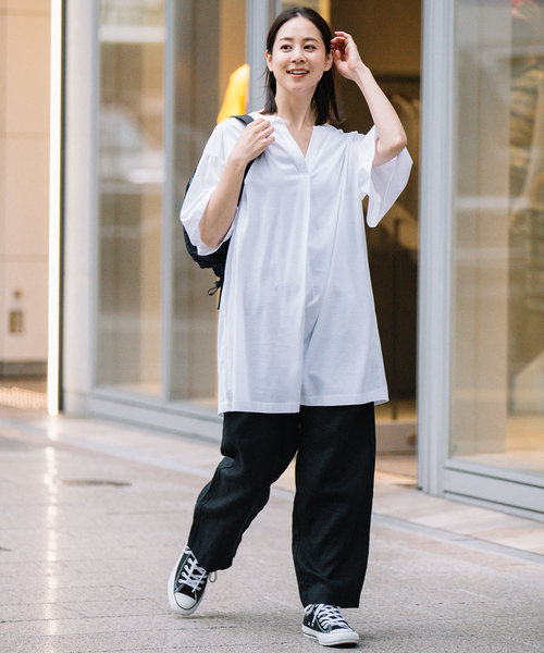 Munich（ミューニック）の「40sフレンチリネンイージーパンツ（その他パンツ・レディース・ブラック/ネイビー/ナチュラル/カーキ/ブラウン/ダークグレー/モカ・S/M/XS）」の9枚目の写真