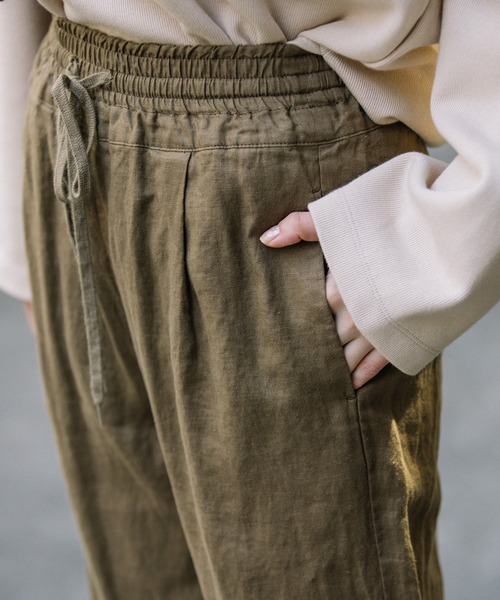 Munich（ミューニック）の「40sフレンチリネンイージーパンツ（その他パンツ・レディース・ブラック/ネイビー/ナチュラル/カーキ/ブラウン/ダークグレー/モカ・S/M/XS）」の20枚目の写真