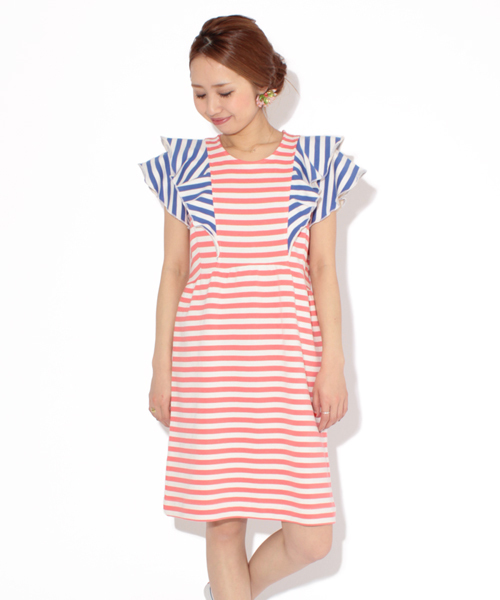 Ray BEAMS(レイビームス)の「PETER JENSEN×Ray BEAMS / 別注 フリルドレス(ワンピース・レディース・ロイヤルブルー/その他1・ONE SIZE)」の1枚目の写真