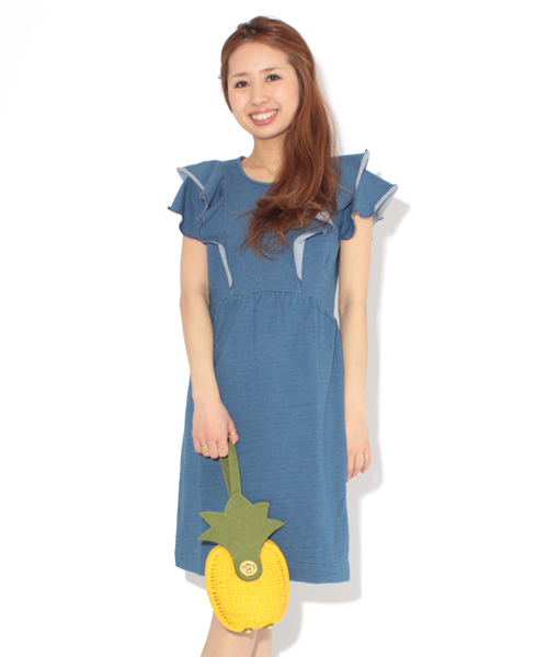 Ray BEAMS(レイビームス)の「PETER JENSEN×Ray BEAMS / 別注 フリルドレス(ワンピース・レディース・ロイヤルブルー/その他1・ONE SIZE)」の2枚目の写真