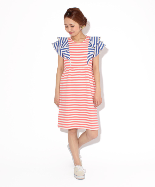 Ray BEAMS(レイビームス)の「PETER JENSEN×Ray BEAMS / 別注 フリルドレス(ワンピース・レディース・ロイヤルブルー/その他1・ONE SIZE)」の7枚目の写真