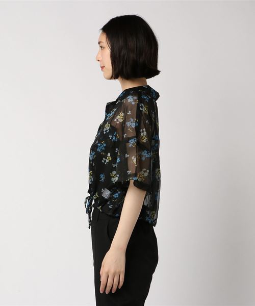 WEGO(ウィゴー)の「DISPARK/シアーフラワードロスト開襟シャツ(シャツ/ブラウス・レディース・その他1/その他2・FREE)」の3枚目の写真