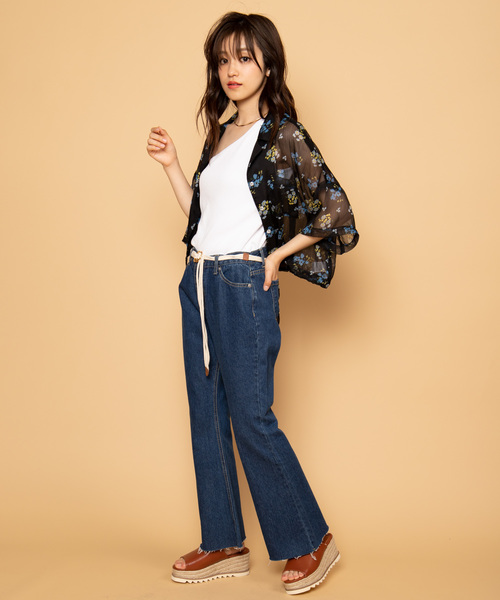 WEGO(ウィゴー)の「DISPARK/シアーフラワードロスト開襟シャツ(シャツ/ブラウス・レディース・その他1/その他2・FREE)」の12枚目の写真