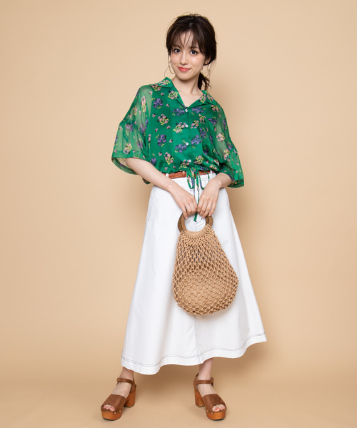 WEGO(ウィゴー)の「DISPARK/シアーフラワードロスト開襟シャツ(シャツ/ブラウス・レディース・その他1/その他2・FREE)」の10枚目の写真