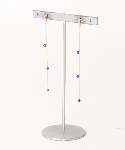 petitcro(プティクロ)の「流れ星ピアス moon(ピアス(両耳用)・レディース・ブラック/ネイビー/グリーン/ターコイズブルー・ONE SIZE)」の5枚目の写真