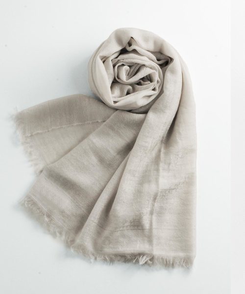 Filomo（フィローモ）の「[Filomo]カシミヤ100％ジャガードストール（ストール/ショール・レディース・アイボリー・FREE）」の4枚目の写真
