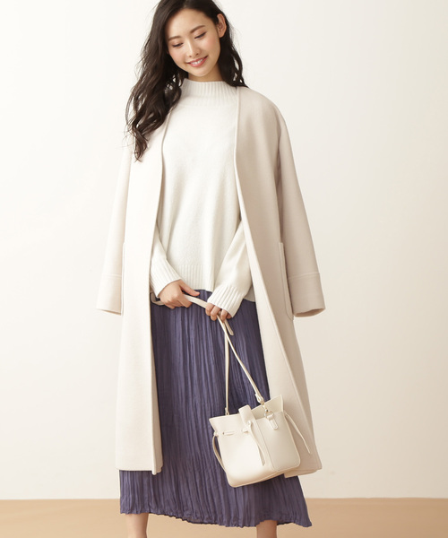 セール Proportion Body Dressing プロポーションボディドレッシング のファッション Vネックノーカラーコート ステンカラーコート Proportion Body