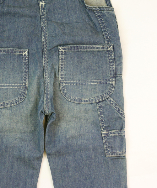 Lee(リー)の「LEE/リー デニムオーバーオール(サロペット/オーバーオール・キッズ・ダークインディゴブルー/ライトインディゴブルー・90cm/100cm/115cm)」の7枚目の写真