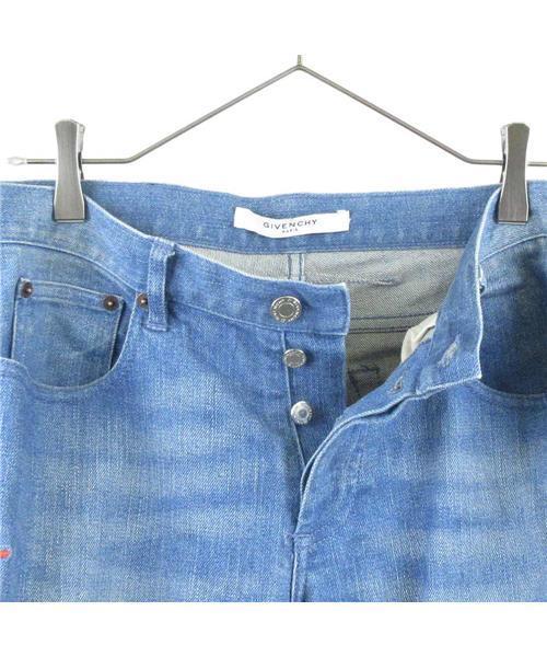 ブランド古着】サイドスターパッチストレッチストレートデニムパンツ