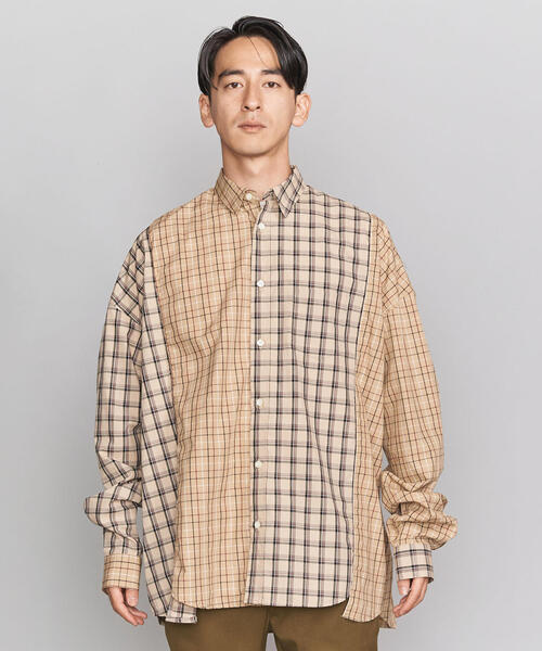 77circa（ナナナナサーカ）の「【別注】 ＜77circa＞ WIDE CHKSHT/シャツ（シャツ/ブラウス・メンズ・ベージュ/ネイビー・LARGE/MEDIUM）」の11枚目の写真