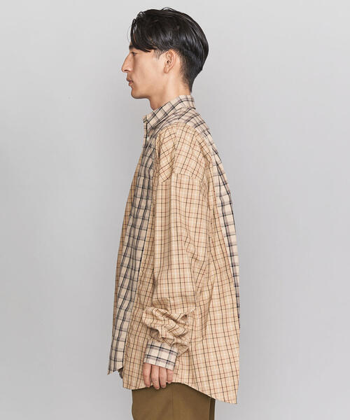 77circa（ナナナナサーカ）の「【別注】 ＜77circa＞ WIDE CHKSHT/シャツ（シャツ/ブラウス・メンズ・ベージュ/ネイビー・LARGE/MEDIUM）」の10枚目の写真