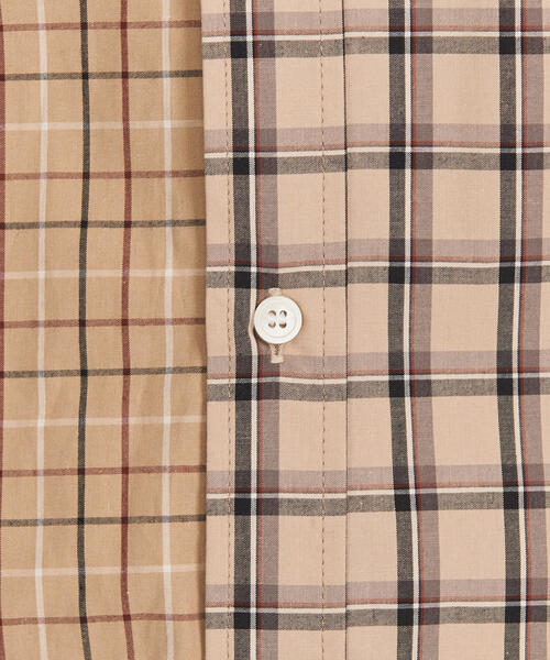 77circa（ナナナナサーカ）の「【別注】 ＜77circa＞ WIDE CHKSHT/シャツ（シャツ/ブラウス・メンズ・ベージュ/ネイビー・LARGE/MEDIUM）」の5枚目の写真