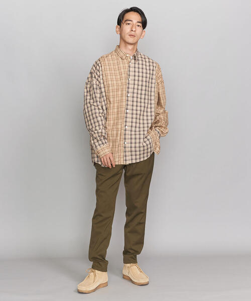 77circa（ナナナナサーカ）の「【別注】 ＜77circa＞ WIDE CHKSHT/シャツ（シャツ/ブラウス・メンズ・ベージュ/ネイビー・LARGE/MEDIUM）」の3枚目の写真