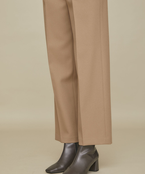 STUDIOUS（ステュディオス）の「【STUDIOUS】センタープレスツイル ストレートパンツ（その他パンツ・レディース・ベージュ/ブラウン/ダークパープル・2/1）」の6枚目の写真