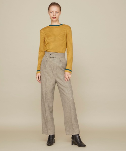 STUDIOUS（ステュディオス）の「【STUDIOUS】センタープレスツイル ストレートパンツ（その他パンツ・レディース・ベージュ/ブラウン/ダークパープル・2/1）」の20枚目の写真