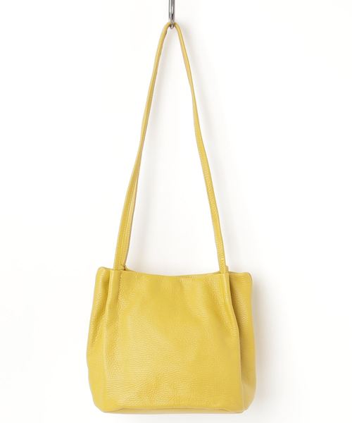 TASINAMI（タシナミ）の「TASINAMI シュリンクレザーショルダー巾着バッグ (TA-0030)（ハンドバッグ・レディース・ブラック/ネイビー/レッド/サックスブルー/グリーン/マスタード/ホワイト系その他/チョコ/グレイッシュベージュ/グレー・FREE）」の15枚目の写真