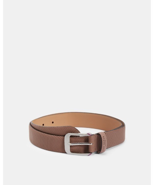Ted Baker(テッドベーカー)の「STREAKY レザーベルト(ベルト)」|スモークピンク