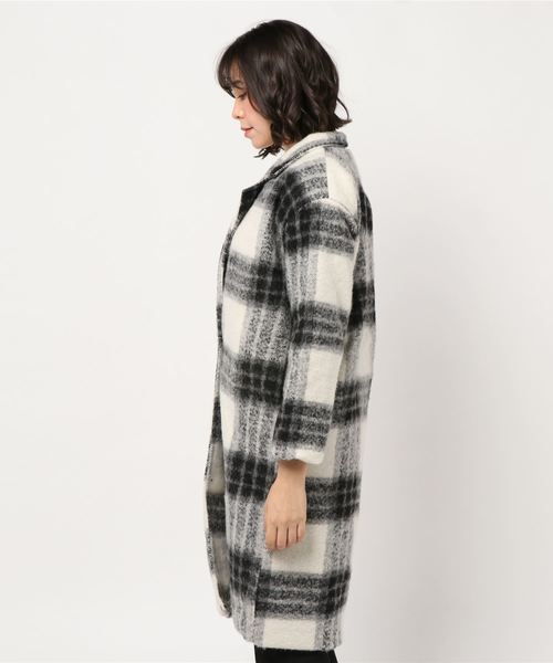 fifth（フィフス）の「チェックシャギーチェスターコート（トレンチコート・レディース・ブラック・MEDIUM）」の11枚目の写真