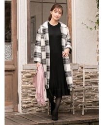 fifth | チェックシャギーチェスターコート(トレンチコート)