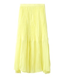 PLEATED CHIFFON LONG SKIRT