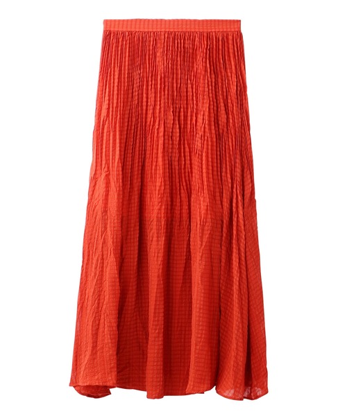 X-girl(エックスガール)の「PLEATED CHIFFON LONG SKIRT(スカート・レディース・ブラック/ブラウン/イエロー/グリーン・1/2)」の8枚目の写真