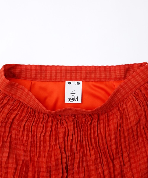 X-girl(エックスガール)の「PLEATED CHIFFON LONG SKIRT(スカート・レディース・ブラック/ブラウン/イエロー/グリーン・1/2)」の10枚目の写真