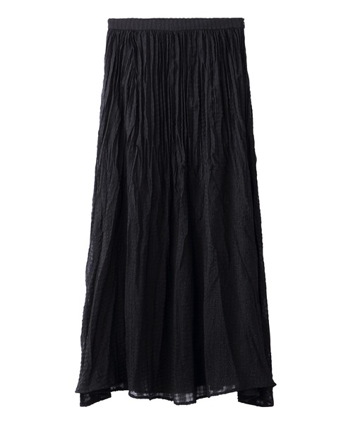 X-girl(エックスガール)の「PLEATED CHIFFON LONG SKIRT(スカート・レディース・ブラック/ブラウン/イエロー/グリーン・1/2)」の22枚目の写真