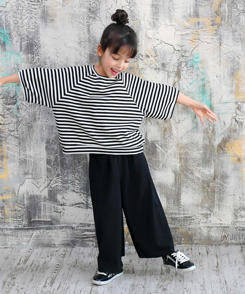 Bee des Bee(ビーデスビー)の「ワイドパンツ(その他パンツ・キッズ・ブラック/ホワイト×ブラック・110cm/100cm/120cm/130cm/140cm/150cm)」の6枚目の写真