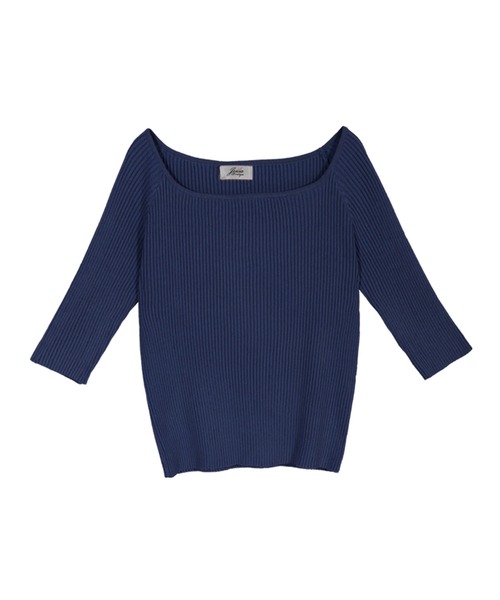 Julia Boutique(ジュリアブティック)の「スクエアネックニット/510595M(ニット/セーター・レディース・ホワイト/ベージュ/ブラック/ピンク/モカ/ネイビー/グレー・ONE)」の16枚目の写真