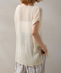 シアープリーツトップス×キャミセット