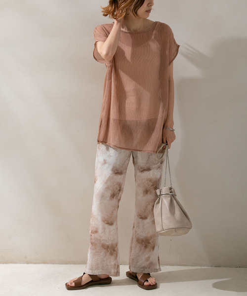 rectangle（レクタングル）の「シアープリーツトップス×キャミセット（キャミソール・レディース・ブルー/グリーン/アイボリー/モカ・FREE）」の12枚目の写真