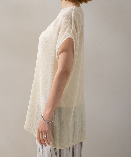 rectangle（レクタングル）の「シアープリーツトップス×キャミセット（キャミソール・レディース・ブルー/グリーン/アイボリー/モカ・FREE）」の15枚目の写真