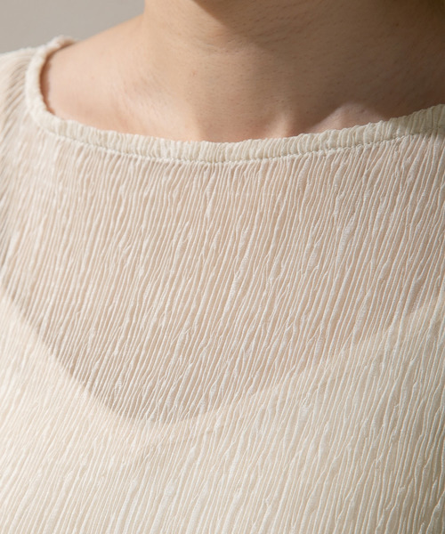 rectangle（レクタングル）の「シアープリーツトップス×キャミセット（キャミソール・レディース・ブルー/グリーン/アイボリー/モカ・FREE）」の16枚目の写真