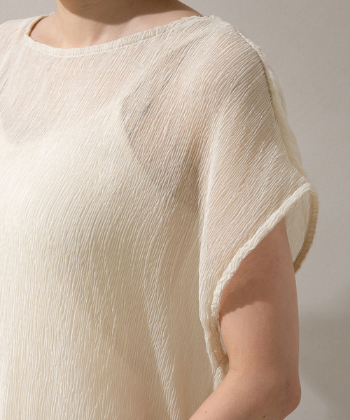 rectangle（レクタングル）の「シアープリーツトップス×キャミセット（キャミソール・レディース・ブルー/グリーン/アイボリー/モカ・FREE）」の17枚目の写真