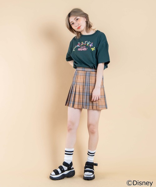 Disney（ディズニー）の「∴WEGO/Disney レトロ刺繍Tシャツ（Tシャツ/カットソー・レディース・ブラック/レッド/ホワイト/グリーン・FREE）」の7枚目の写真