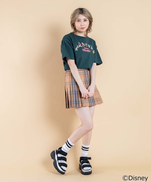 Disney（ディズニー）の「∴WEGO/Disney レトロ刺繍Tシャツ（Tシャツ/カットソー・レディース・ブラック/レッド/ホワイト/グリーン・FREE）」の8枚目の写真