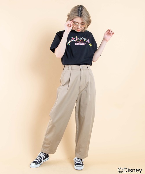 Disney（ディズニー）の「∴WEGO/Disney レトロ刺繍Tシャツ（Tシャツ/カットソー・レディース・ブラック/レッド/ホワイト/グリーン・FREE）」の12枚目の写真