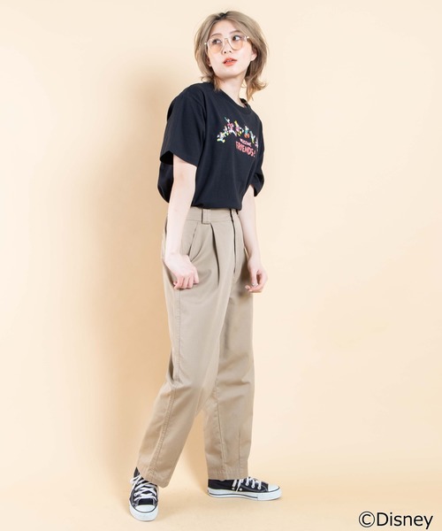 Disney（ディズニー）の「∴WEGO/Disney レトロ刺繍Tシャツ（Tシャツ/カットソー・レディース・ブラック/レッド/ホワイト/グリーン・FREE）」の14枚目の写真