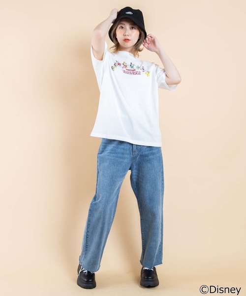Disney（ディズニー）の「∴WEGO/Disney レトロ刺繍Tシャツ（Tシャツ/カットソー・レディース・ブラック/レッド/ホワイト/グリーン・FREE）」の17枚目の写真