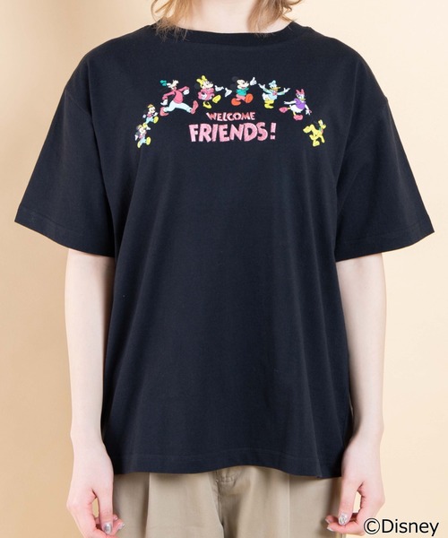 Disney（ディズニー）の「∴WEGO/Disney レトロ刺繍Tシャツ（Tシャツ/カットソー・レディース・ブラック/レッド/ホワイト/グリーン・FREE）」の21枚目の写真