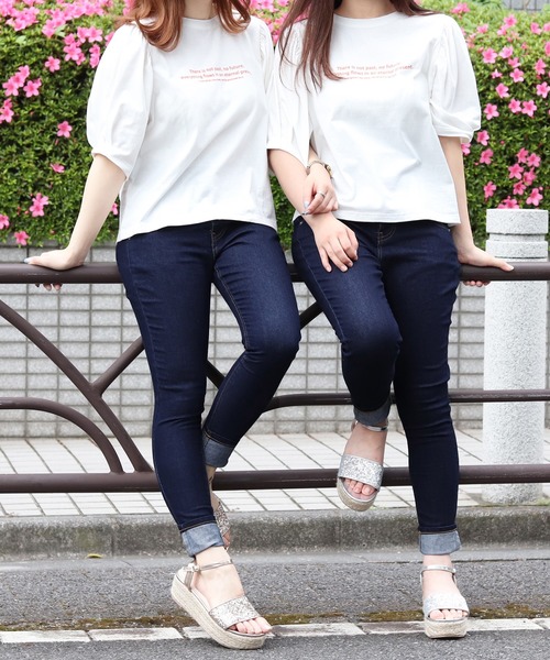 PairPair(ペアペア)の「アイスクリームフォトT(Tシャツ/カットソー・レディース・ライトブルー/オフホワイト/ラベンダー/スミクロ・FREE)」の5枚目の写真